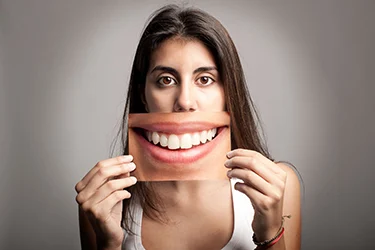 women with new smile